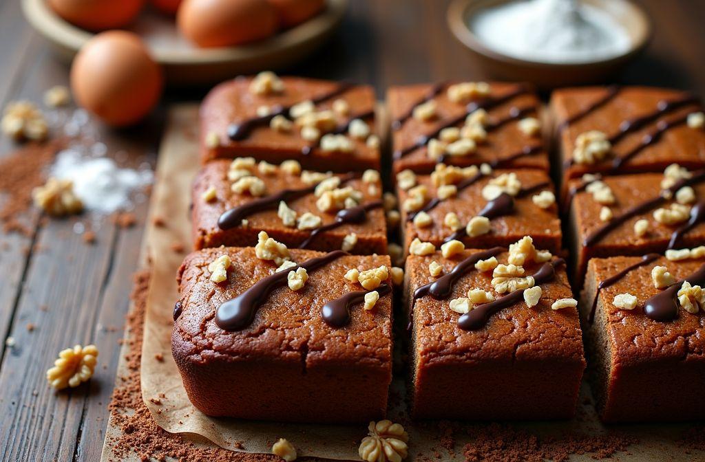 Walnuss-Schüttelkuchen : schnelles Rezept mit Schokolade